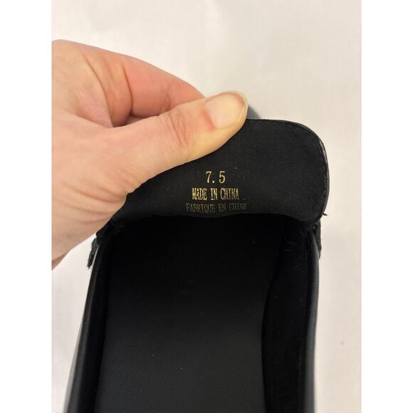 Jeffrey Campbell 7.5 Gold Horsebit Black Loafers Quiet Luxury - Picture 8 of 8